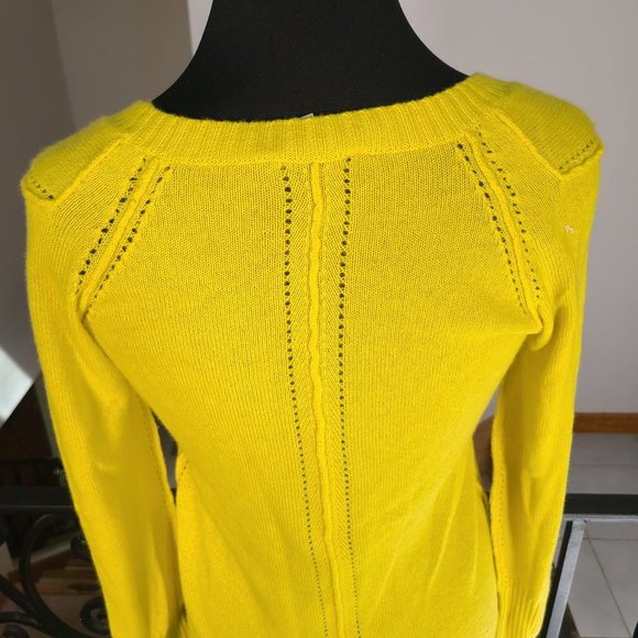 Calypso St. Barth Yellow Cashmere Sweater - Picture 6 of 8